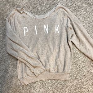 Draped shoulder sweatshirt